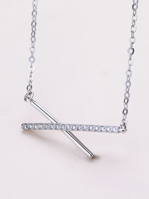 One Silver 2018 X Shaped Necklace 2