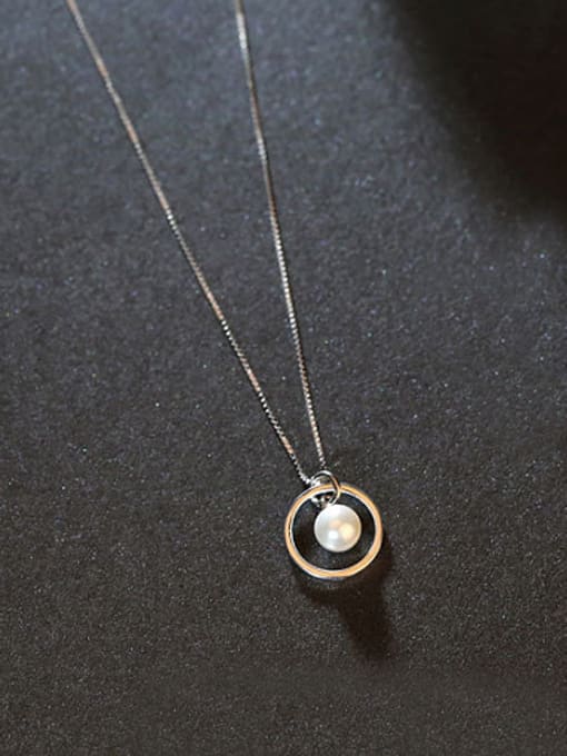 Peng Yuan Freshwater Pearl Round Silver Necklace 0