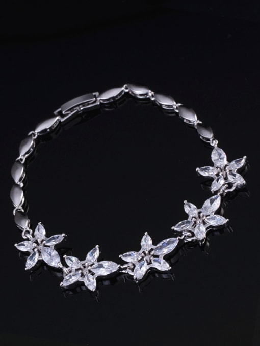 L.WIN Elegant  Leaf-shape Four Pieces Jewelry Set 2