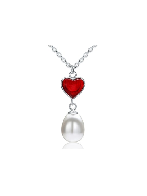 kwan Brilliant Heart Freshwater Pearl Elegant Necklace