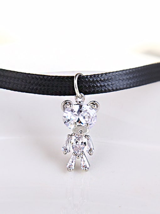 X2002 bear Stainless Steel With Fashion Animal Necklaces