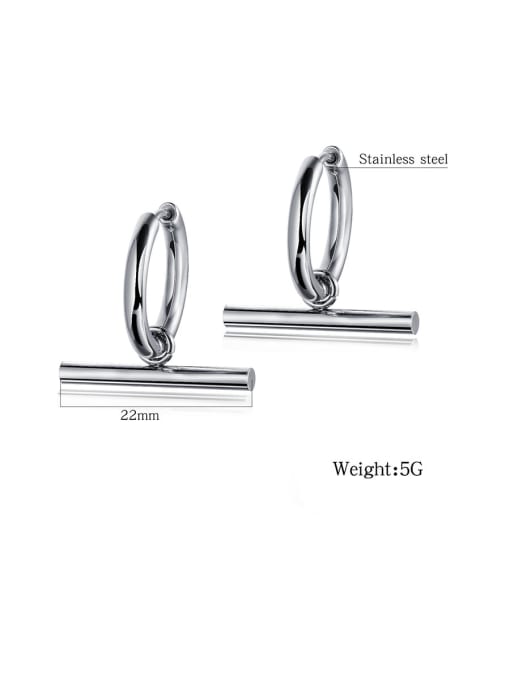 Open Sky 316L Surgical Steel With Platinum Plated Personality Irregular Stud Earrings 2