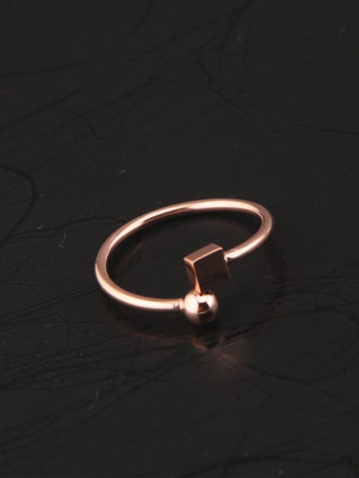 GROSE Fashion Geometric Rose Gold Plated Ring 1