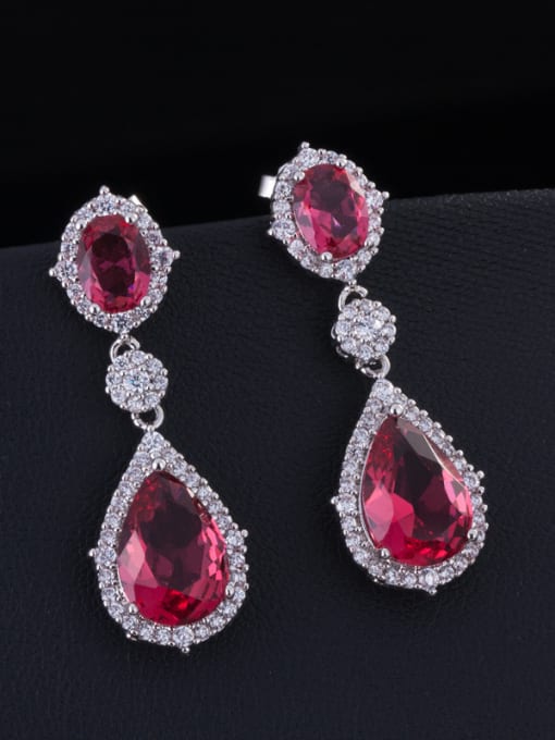 Red Fashion Wedding Drop Chandelier earring