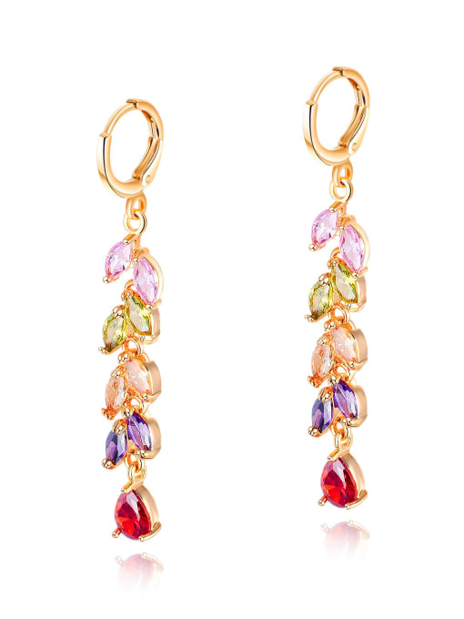 color Copper With Gold Plated Personality Irregular Earrings