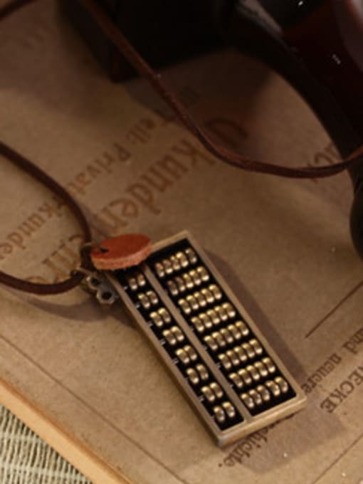 Dandelion Women Retro Abacus Shaped Necklace 1