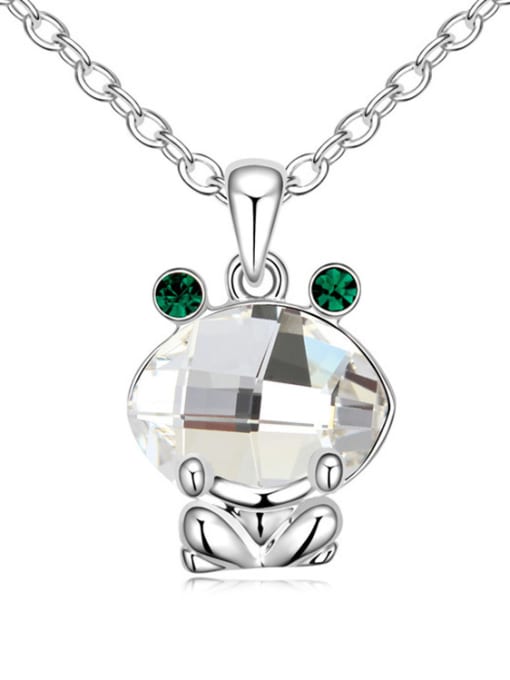 QIANZI Personalized austrian Crystals Frog Pendant Alloy Necklace 1