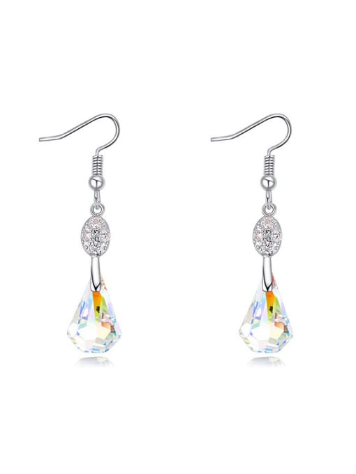 white Fashion Water Drop austrian Crystals Alloy Earrings