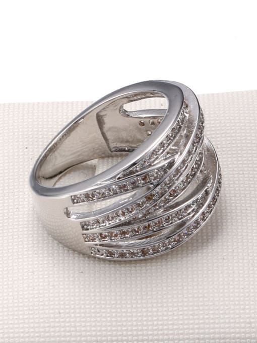 ZK Cross Lines AAA Zircons Women Ring 1