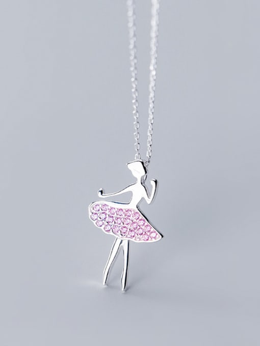 Rosh 925 Sterling Silver With Cubic Zirconia Cute Angel Necklaces 3