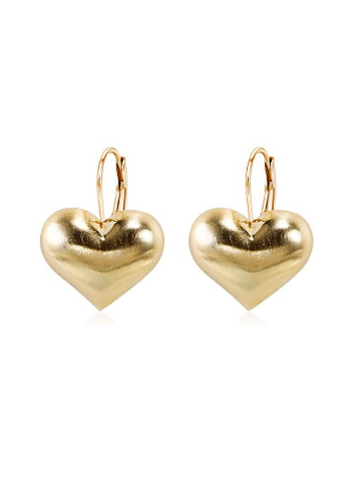 18K Gold Fashion 18K Gold Heart-shaped stud Earring