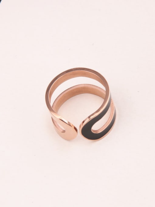 GROSE Geometric Titanium Fashion Opening Ring 1