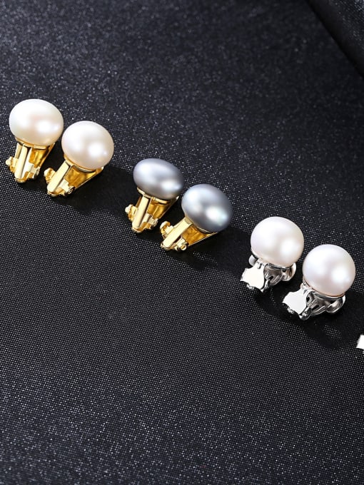CCUI Sterling Silver 10-15mm natural pearl earrings 0
