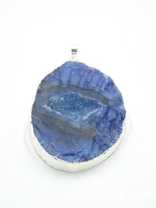 Blue Exaggerated Irregular Natural Crystal Pendant