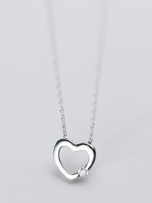 Rosh 925 Sterling Silver With Gold Plated Simplistic Heart Locket Necklace 1