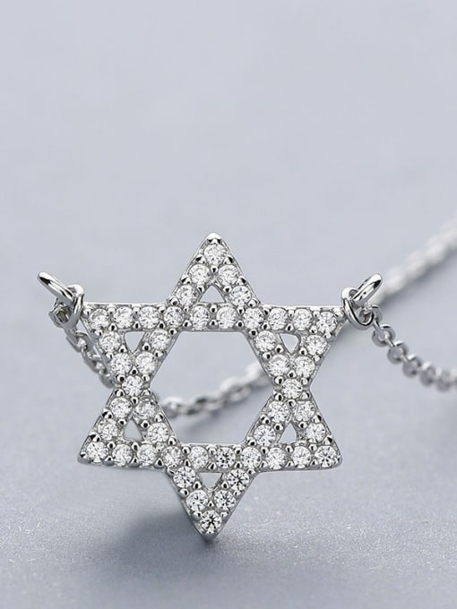 One Silver Star Shaped Necklace 2