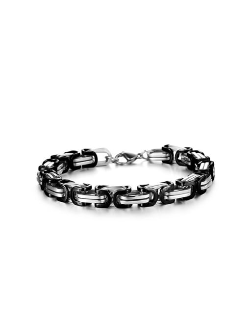 Black Personalized Titanium Plating Bracelet