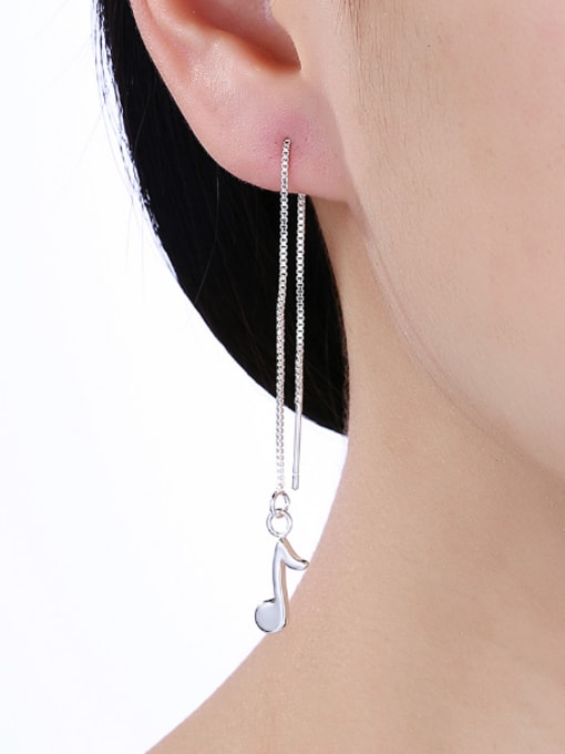 OUXI Personalized Musical Note Line Earrings 1