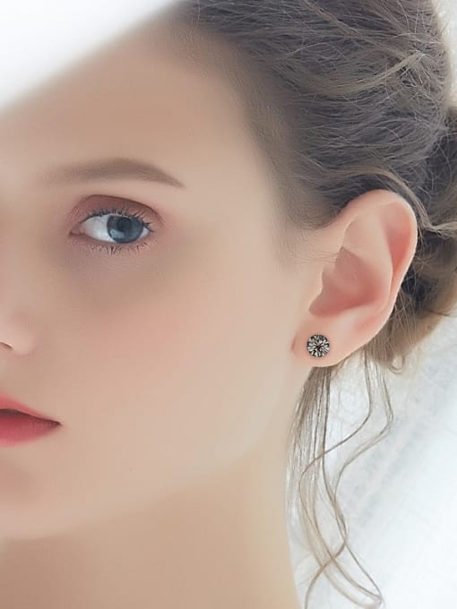 CEIDAI S925 Silver Crystal stud Earring 1