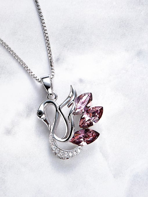 CEIDAI Swan-shaped Crystal Necklace 3