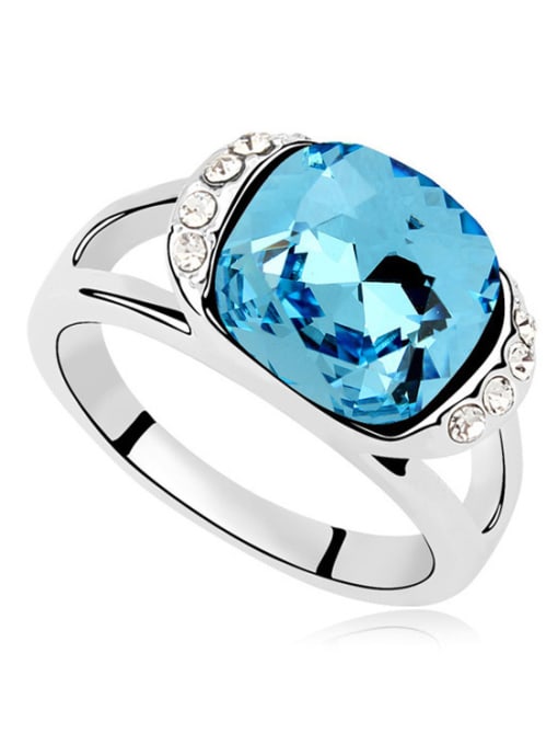 blue Fashion Shiny austrian Crystals Alloy Ring