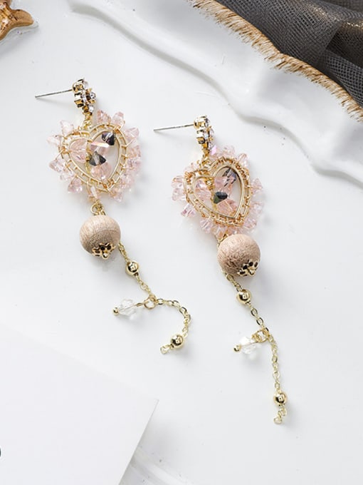 Girlhood Alloy With Rose Gold Plated Trendy Chain Drop Earrings 0