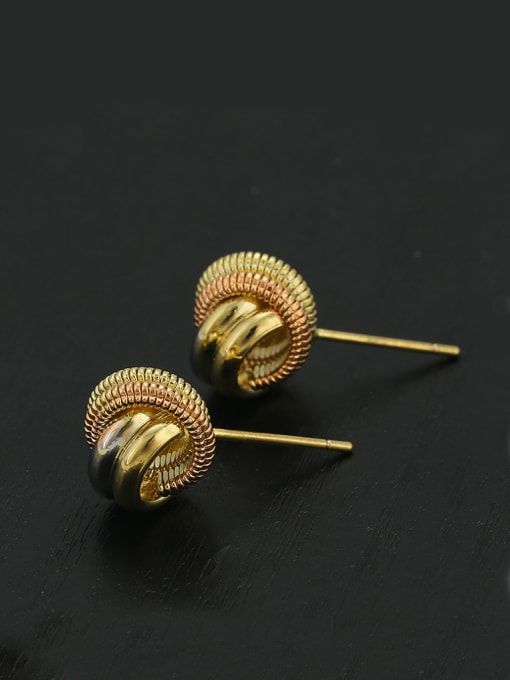 XP Copper Alloy Multi-Gold Plated Fashion Personalized Hollow stud Earring 0