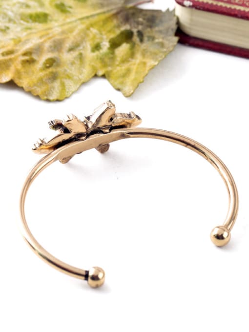 KM Alloy Rose Gold Plated Bow Bangle 3
