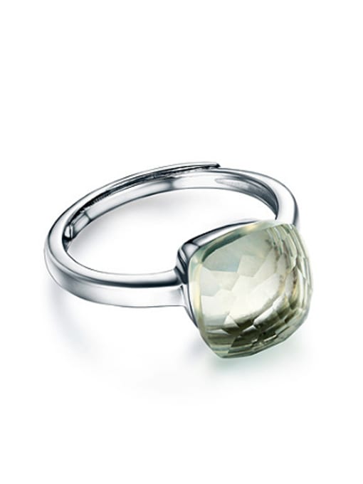 Green Simple Crystal Ring