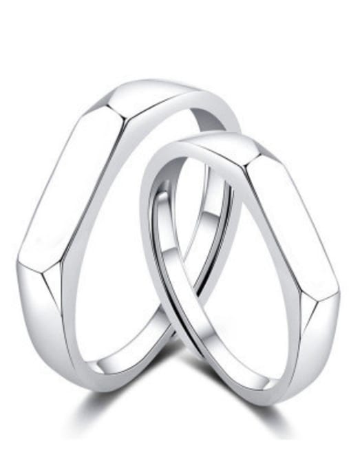 Engraved open ring 925 Sterling Silver With Cubic Zirconia Simplistic  loves  Band Rings