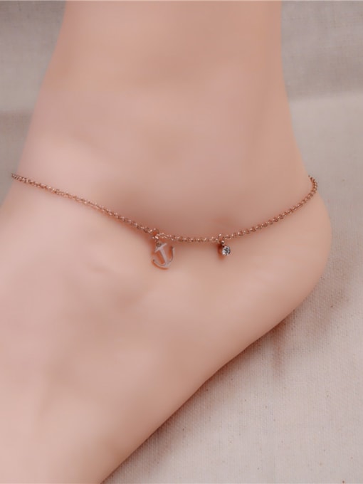 GROSE Zircons Boat Anchor Accessories Women Anklet 1