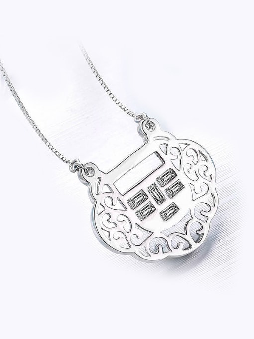 One Silver Trendy 925 Silver Necklace