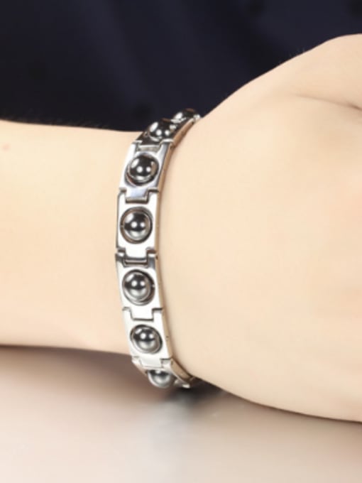 Open Sky Simple Cubic Magnets Titanium Unisex Bracelet 1