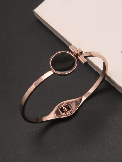 GROSE Round Rose Gold Plated Bangle 0