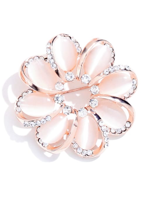 C058 Alloy With Rose Gold Plated Trendy Flower/animal Brooches