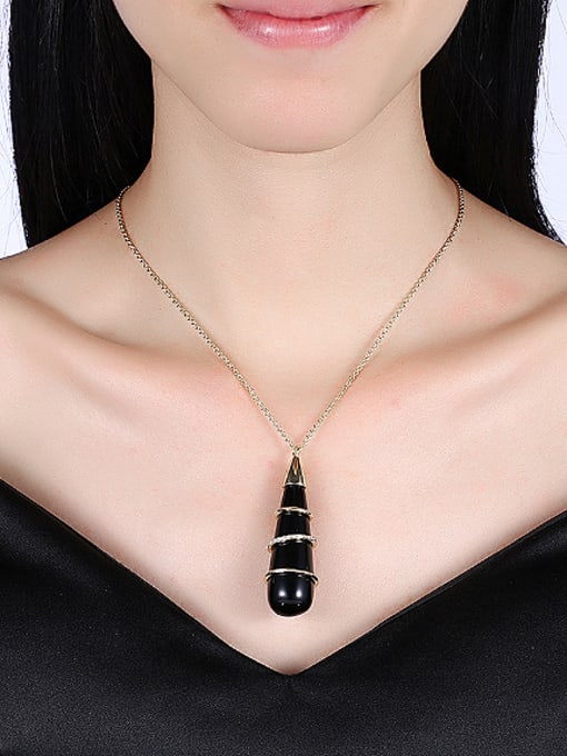 OUXI Fashion Resin Water Drop Necklace 1