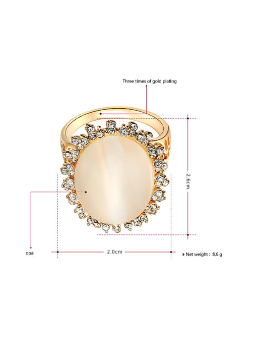 Ronaldo High-quality 18K Gold Oval Shaped Opal Two Pieces Jewelry Set 1