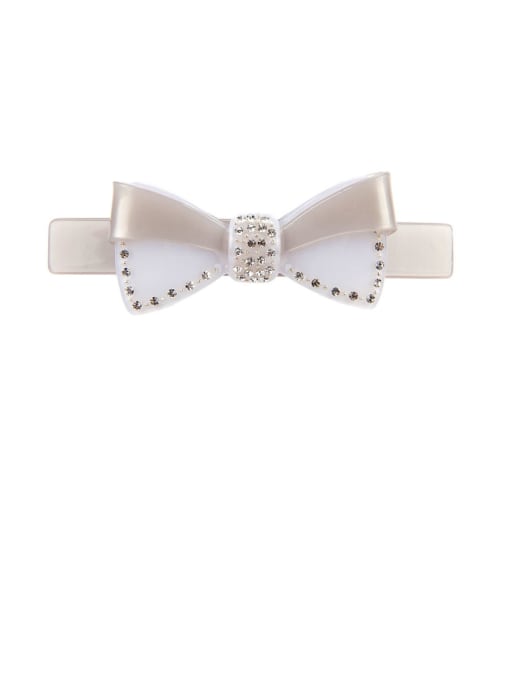gray Alloy With Cellulose Acetate Fashion Bowknot Barrettes & Clips