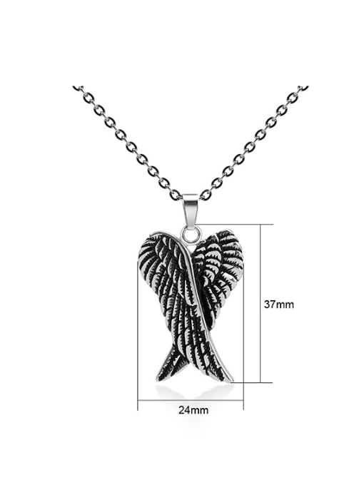 RANSSI Retro Angel Wings Necklace 2