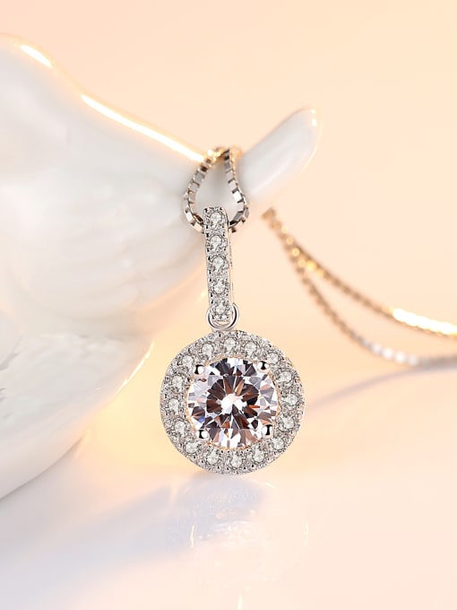 CCUI Sterling Silver classic AAA Zircon Necklace 0