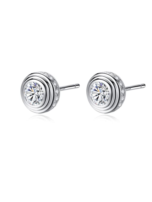 CCUI Sterling Silver grade AAA zircon Stud Earrings 0