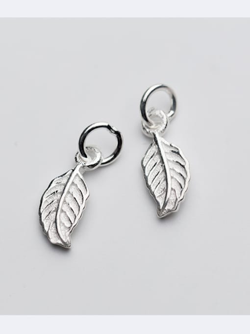 FAN 925 Sterling Silver With Silver Plated Trendy Leaf Charms 3
