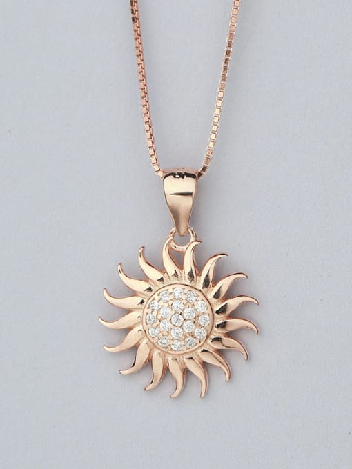 One Silver Fashion Sun Pendant 0