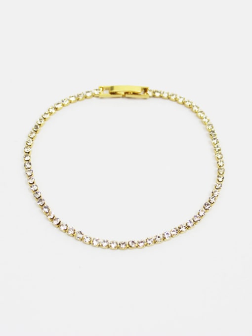 golden Women Exquisite Geometric Shaped Zircon Bracelet