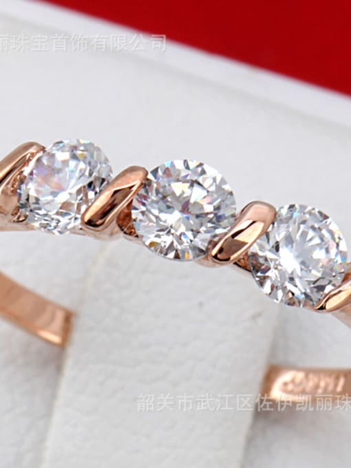 ZK Shining Zircons Plating Daily Accessories Ring 2