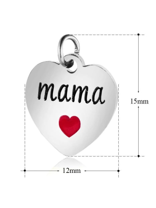 FTime Stainless Steel With Gold Plated Classic Heart with love mom Charms 3