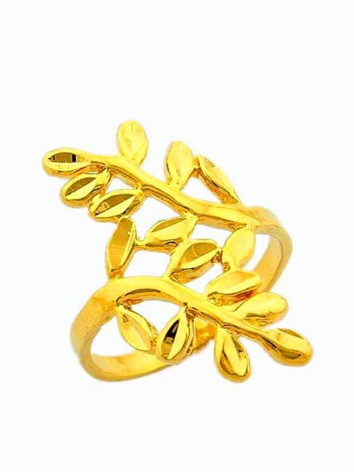 Yi Heng Da High Quality Gold Plated Branch Shaped Copper Ring 0