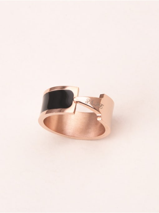 GROSE Black Glue Fashion Lover Ring 0