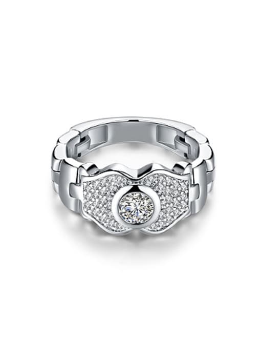 Silver Fashion Personalized Zircon Rhinestones Ring