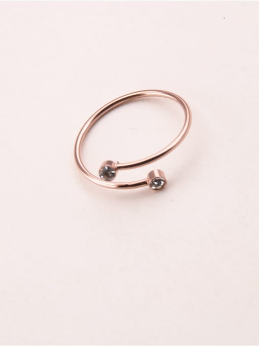 GROSE Simple Style Zircons Opening Ring 2